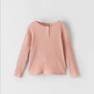 Zara Snap Button Ribbed Shirt
